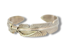 Load image into Gallery viewer, Navajo Sterling Silver Feather Cuff