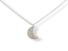 Load image into Gallery viewer, 14K 0.11ctw Moon Necklace