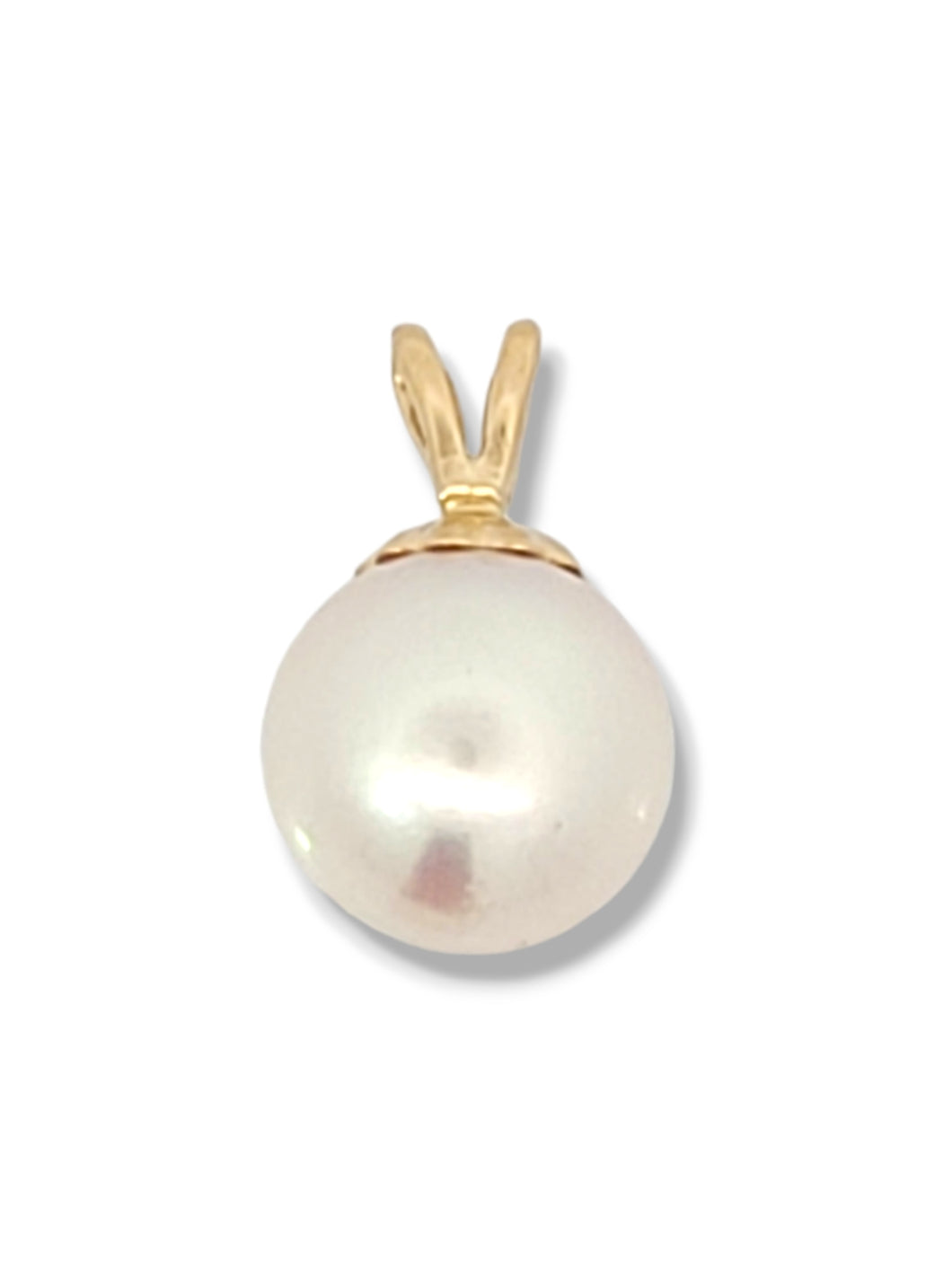 Estate 14K Freshwater 8mm Pearl Pendant