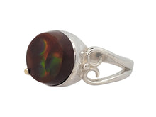 Load image into Gallery viewer, Sterling Silver Round Fire Agate Ring