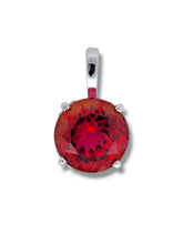 Load image into Gallery viewer, 14K Peony Red Topaz Pendant