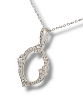 Load image into Gallery viewer, 10KW 1/3 CTW 41 Round Diamond Open Circle Pendant