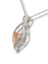 Load image into Gallery viewer, 10KTT 11 Round Diamonds 0.05 CTW Heart Pendant