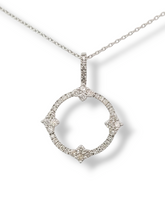 Load image into Gallery viewer, 10KW 1/3 CTW 41 Round Diamond Open Circle Pendant
