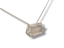 Load image into Gallery viewer, Sterling Silver Clear Quartz Moon Phase Necklace