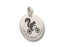 Load image into Gallery viewer, Black Squirrel Cyclist Disc Style Pendants and Necklaces