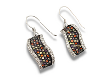 Load image into Gallery viewer, Sterling Silver Multicolor CZ Dangle Earrings