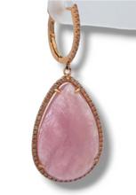 Load image into Gallery viewer, 14k Rose Gold Ruby Slice Earrings
