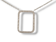 Load image into Gallery viewer, 14KW Rectangle Diamond Necklace 0.38ctw - 18&quot;