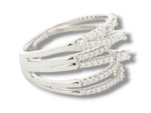 Load image into Gallery viewer, 14KW Criss-Cross Natural Diamond Ring - 1.0ctw