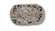 Load image into Gallery viewer, Sterling Silver Swirl Pierced Ring With Hammered Band