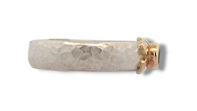 Load image into Gallery viewer, Sterling Silver and 14k Hammered Band with Blue Sapphire