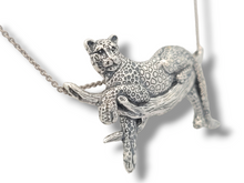 Load image into Gallery viewer, Lounging Leopard with Cable Chain
