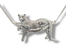 Load image into Gallery viewer, Lounging Leopard with Curb Chain