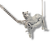 Load image into Gallery viewer, Lounging Leopard with Curb Chain