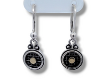 Load image into Gallery viewer, Two Tone Geometric Drop Earrings