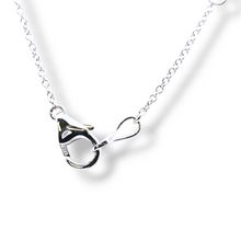Load image into Gallery viewer, 14k White Gold Pave Open Flower Necklace