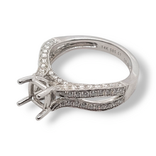 Load image into Gallery viewer, 14k White Gold Pave Mounting - 0.75 TCW