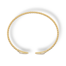 Load image into Gallery viewer, 14k Yellow Gold Cuff with Pave Claws - 0.58 TCW