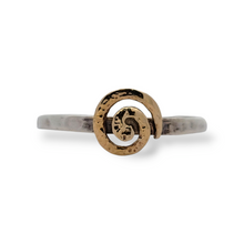 Load image into Gallery viewer, Gold and Sterling Silver Spiral Ring