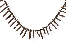 Load image into Gallery viewer, Bronze Stick Pearl Smoky Quartz Fringe Necklace with Sterling Silver Clasp