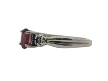 Load image into Gallery viewer, Sterling Oval Garnet with Marcasite