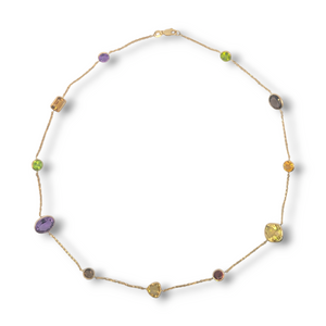 Mixed Gemstone 14k Yellow Gold Necklace