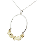 Load image into Gallery viewer, Gold plated sterling circle necklace