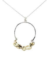 Load image into Gallery viewer, Gold plated sterling circle necklace