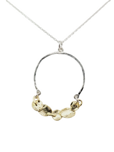 Gold plated sterling circle necklace