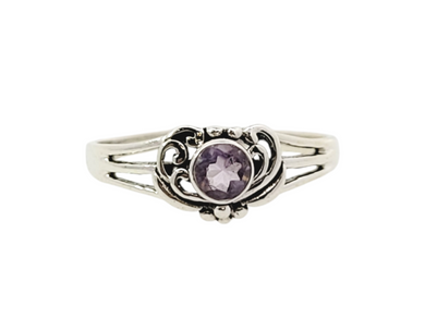 Sterling amethyst ring, size 8