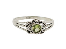 Load image into Gallery viewer, Sterling peridot ring, size 8