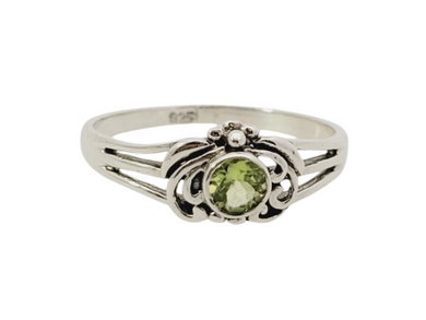 Sterling peridot ring, size 8