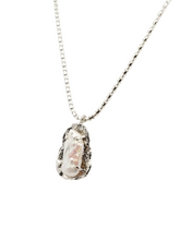 Load image into Gallery viewer, Long biwa pearl on oxidized sterling necklace
