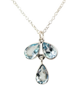 Load image into Gallery viewer, Sterling blue topaz necklace