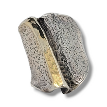 Load image into Gallery viewer, 14KY Gold Bar and Sterling Freeform Ring