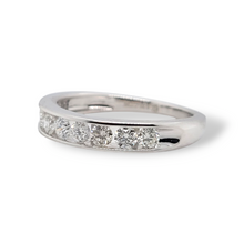 Load image into Gallery viewer, 14KW Open Channel Set Diamond Wedding Band