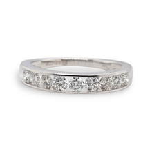 Load image into Gallery viewer, 14KW Open Channel Set Diamond Wedding Band