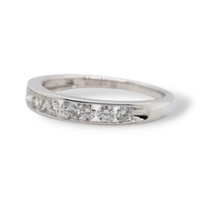 Load image into Gallery viewer, 14KW Open Channel Set Diamond Wedding Band