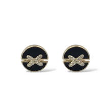 Load image into Gallery viewer, 14k Yellow XO Studs