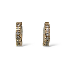 Load image into Gallery viewer, 14k Yellow Gold Diamond Huggies