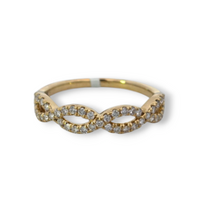 Load image into Gallery viewer, 18kY Twist Diamond Ring