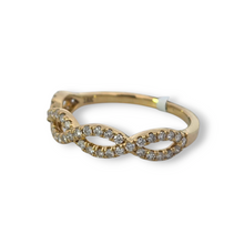 Load image into Gallery viewer, 18kY Twist Diamond Ring