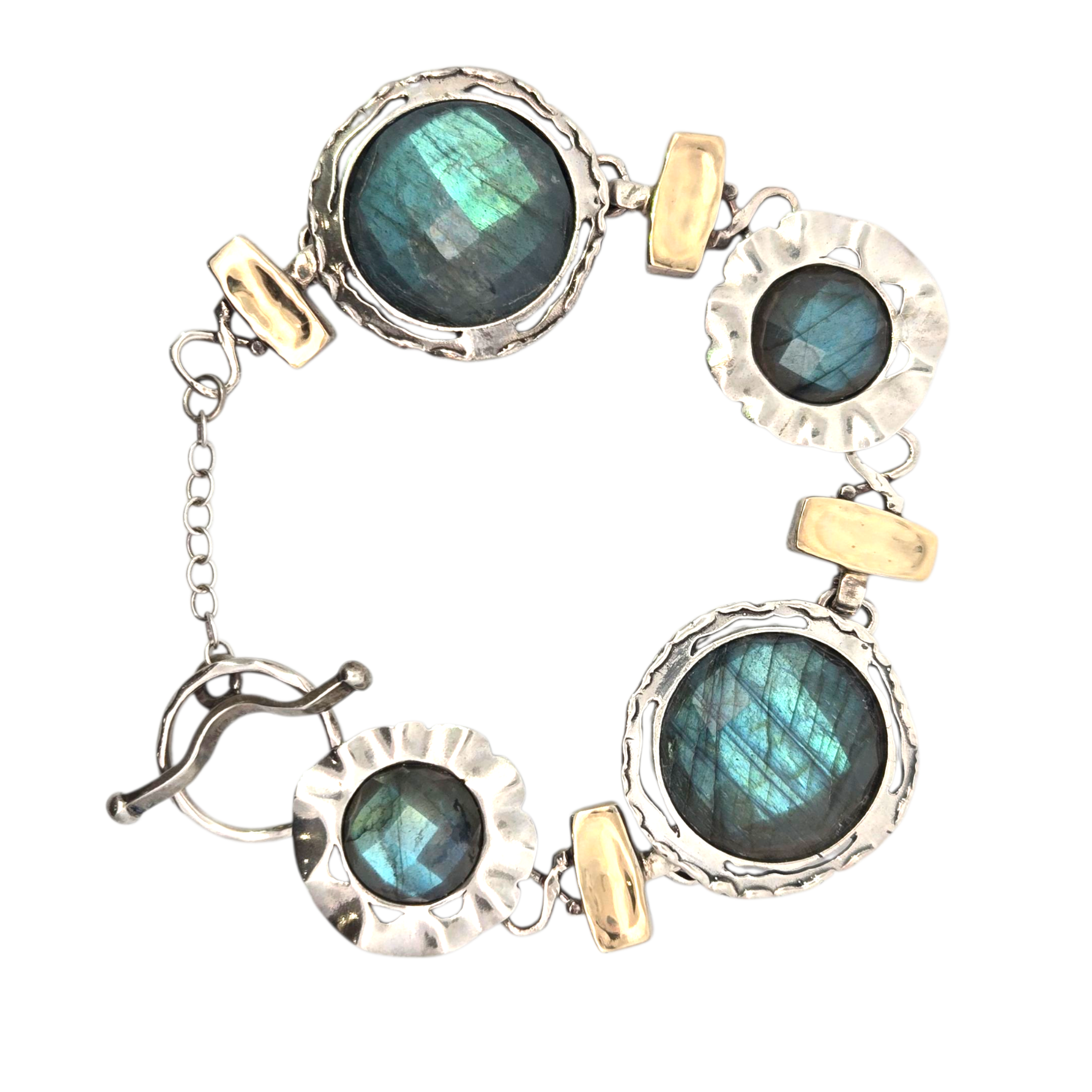 Sterling Freeform Labradorite Bracelet
