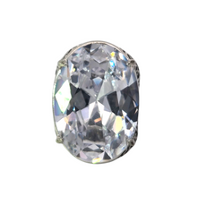Load image into Gallery viewer, Sterling Lacey Cocktail Ring - Oval Zirconia