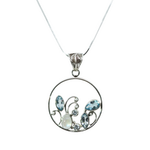 Load image into Gallery viewer, Sterling Moonstone and Blue Topaz Necklace