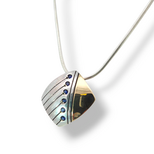 Load image into Gallery viewer, Sterling  Silver &amp; 14KY Gold Sapphire Chunky Line Necklace