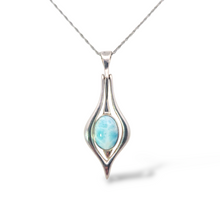 Load image into Gallery viewer, Sterling Silver Larimar Drop Necklace - 1