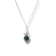 Load image into Gallery viewer, Sterling Nouveau Inspired Necklace with Ancient Roman Glass
