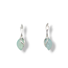 Load image into Gallery viewer, Sterling Green Agate Earrings